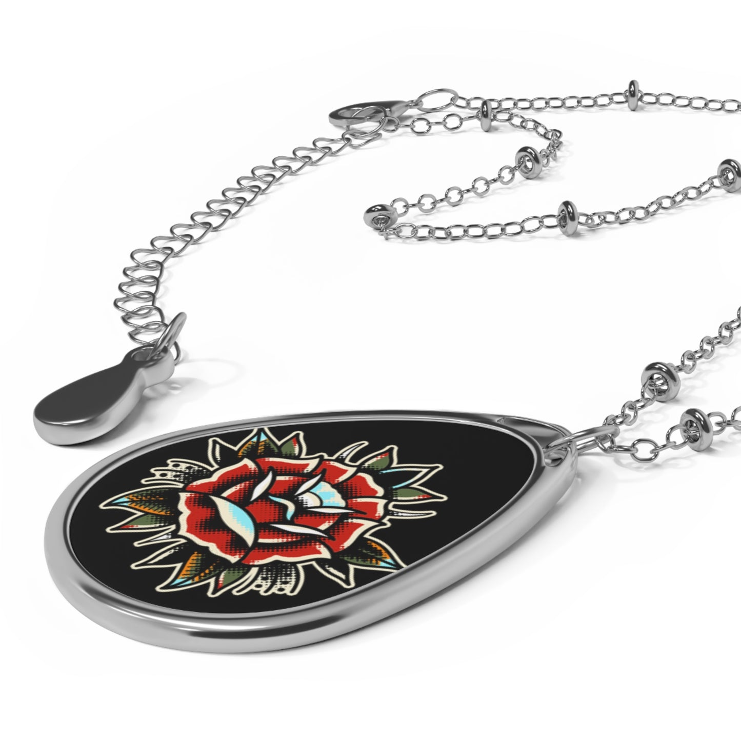 Traditional Rose Pendant Necklace