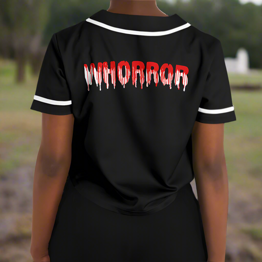 Whorror Cropped Baseball Jersey
