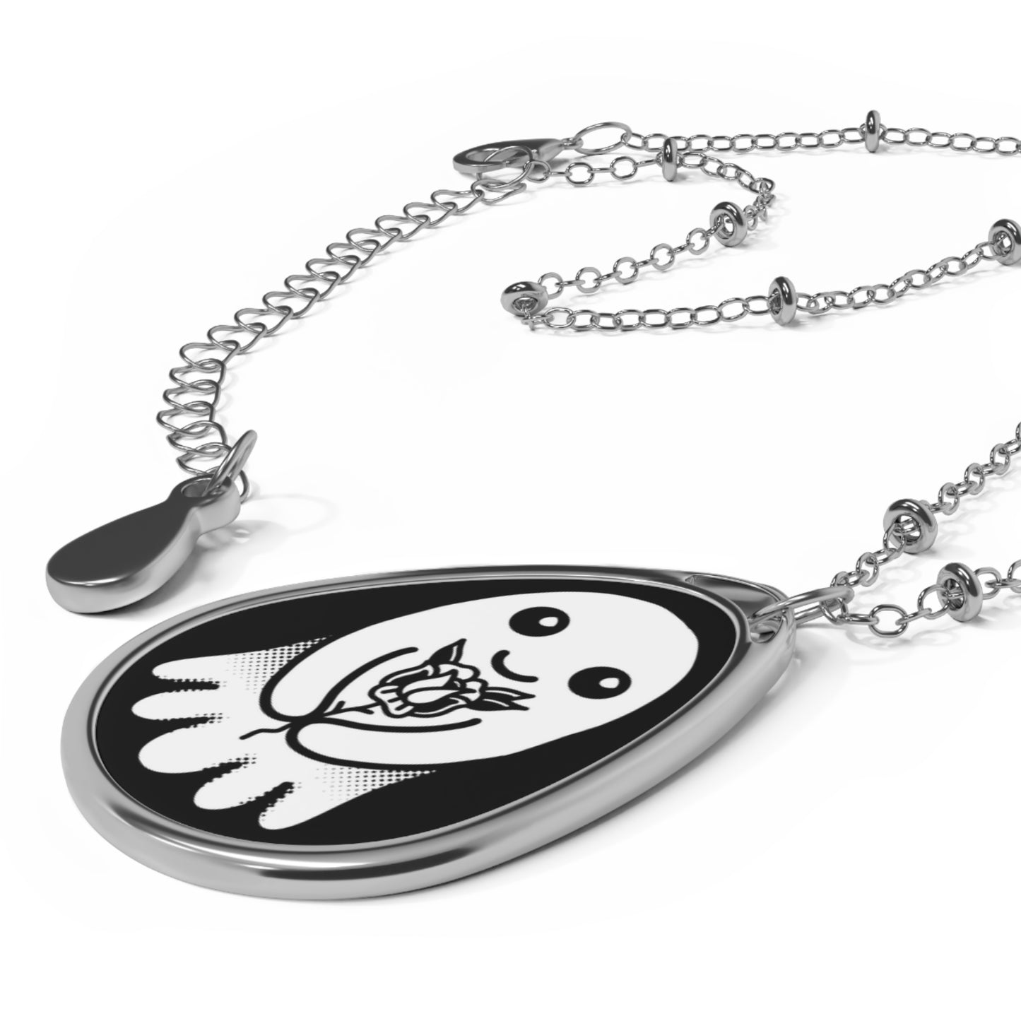 Ghost Flower Pendant Necklace