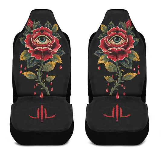 Bleeding Eye Rose Car Seat Cover