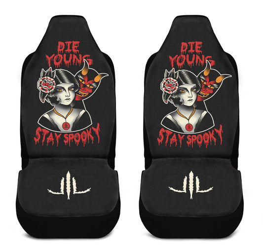 Die Young Stay Spooky Car Seat Covers
