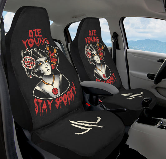 Die Young Stay Spooky Car Seat Covers