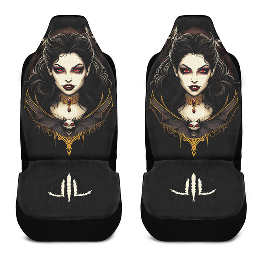 Neo Traditional Vampire Girl Car Seat Covers