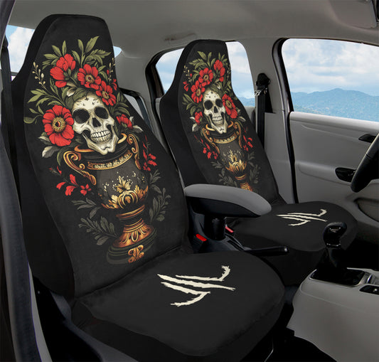Skull Vase Car Seat Covers