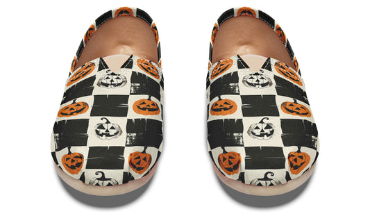 Checkered Pumpkins Casual Shoes