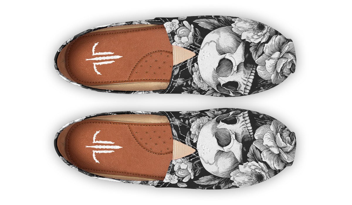 Flowering Skull Casual Shoes