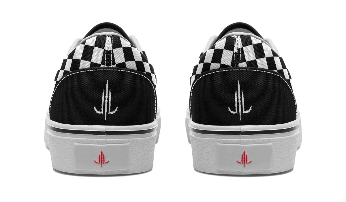 Checkered Death Moth Classic Shoes