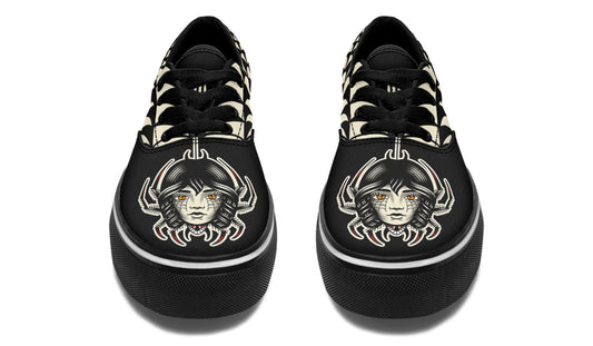 Traditional Spider Girl Head Classic Shoes