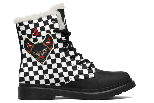 Checkered Bats V2 Comfy Boots