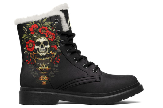 Skull Vase Comfy Boots