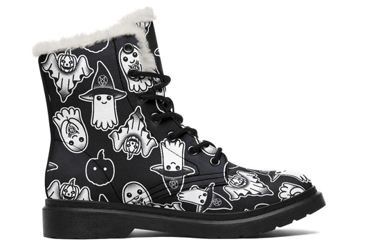 Spooky Ghost Comfy Boots