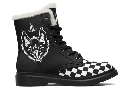 Traditional Checkered Bats Comfy Boots