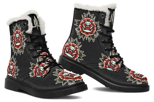 Traditional Rose Comfy Boots