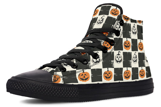 Checkered Pumpkins High Tops