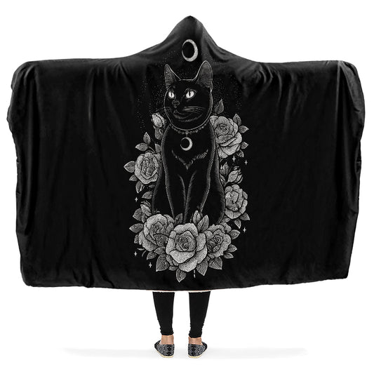 Lunar Familiar Cat Hooded Blanket