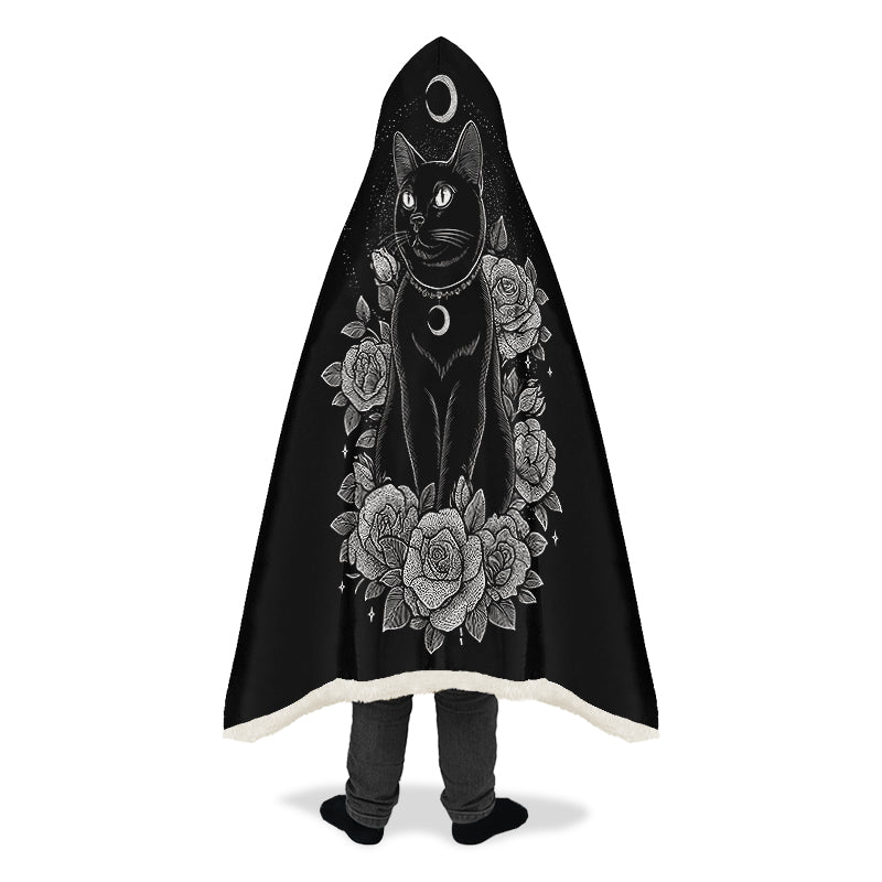 Lunar Familiar Cat Hooded Blanket