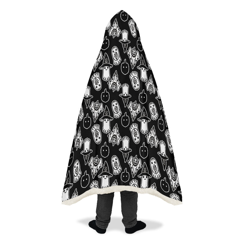 Spooky Ghost Hooded Blanket