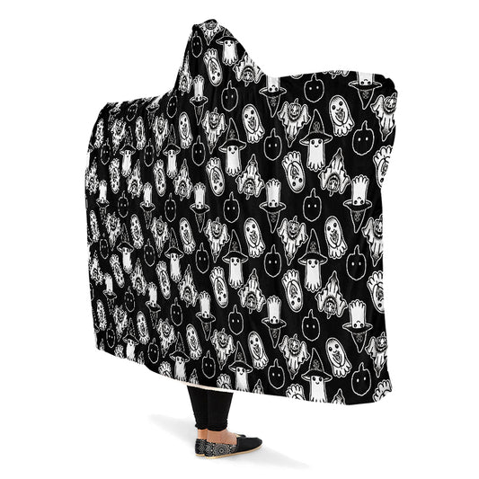 Spooky Ghost Hooded Blanket