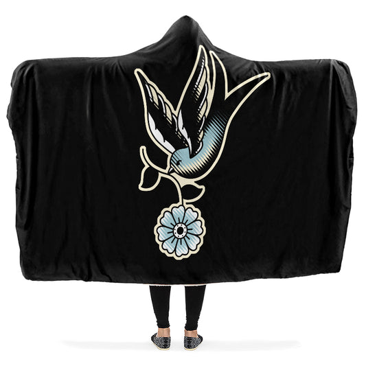 Traditional Swallow Hooded Blanket