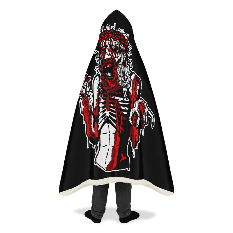 Zombie Jesus Hooded Blanket
