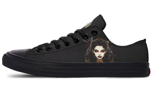Neo Traditional Vampire Girl Low Tops