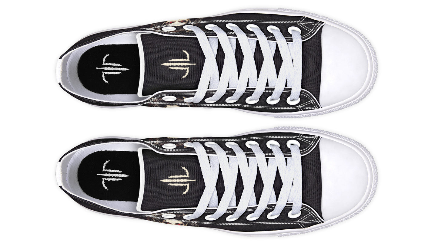 Neo Traditional Vampire Girl Low Tops