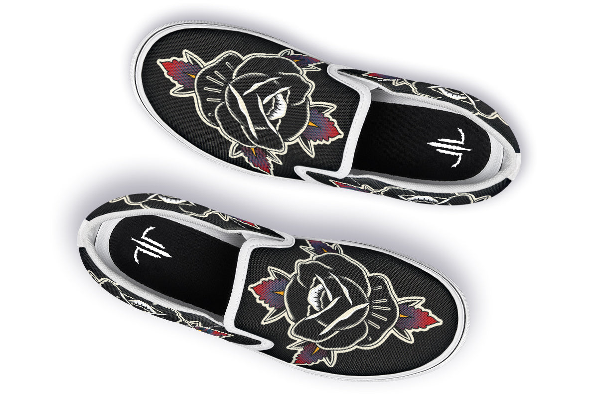 Black Rose Slip On Rose - Last Light Apparel
