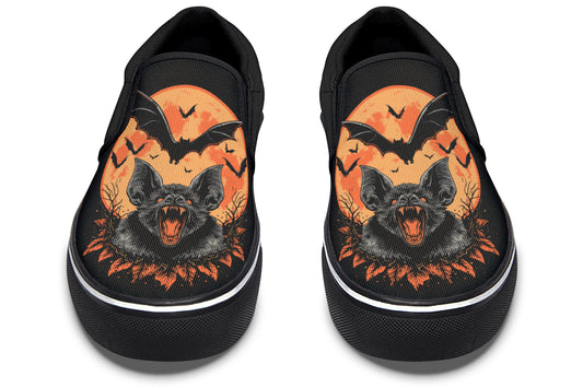 Halloween Fall Bats Slip On Shoes