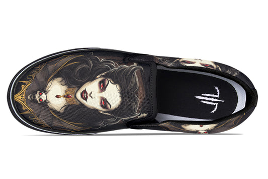 Neo Traditional Vampire Girl Slip On Shoes