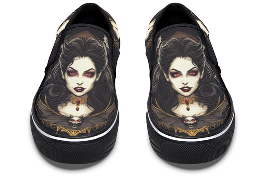 Neo Traditional Vampire Girl Slip On Shoes