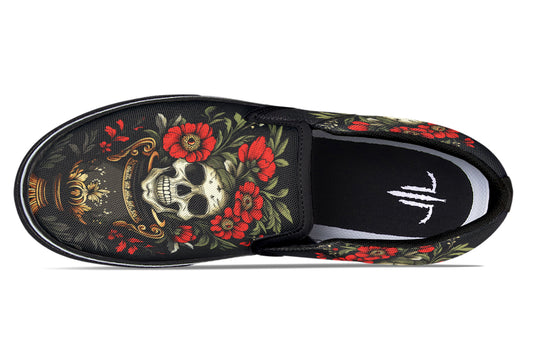 Skull Vase Slip On Shoes