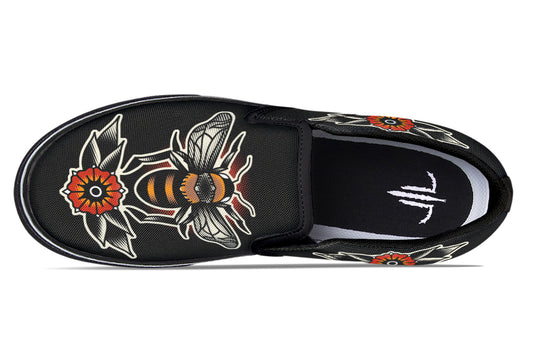 Traditional Bees Slip On Shoes