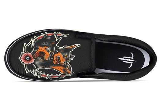 Undead Pharaoh's Cerberus Slip On Shoes