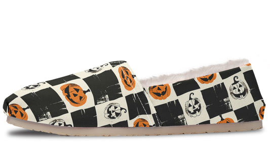 Checkered Pumpkins Winter Casual Shoes
