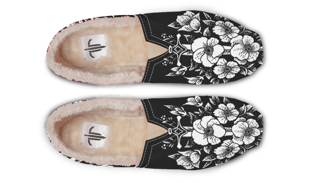 Minimalist Dagger Flowers Winter Casual Shoes