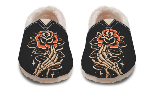 Skeleton Hands Winter Casual Shoes
