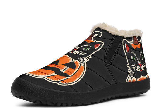 Cat Pumpkin Winter Sneakers