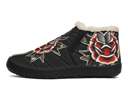 Rose Dagger Skull Winter Sneakers
