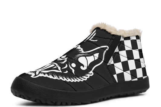 Traditional Checkered Bats Winter Sneakers