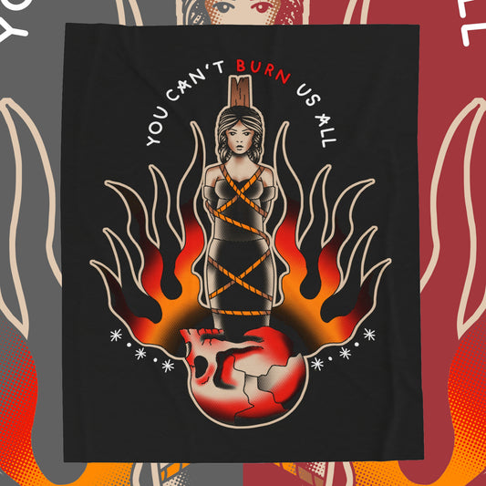 No puede quemarnos a todos Manta de felpa de pana