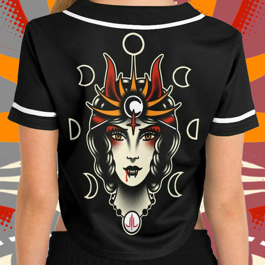 Jersey de béisbol recortado Lilith