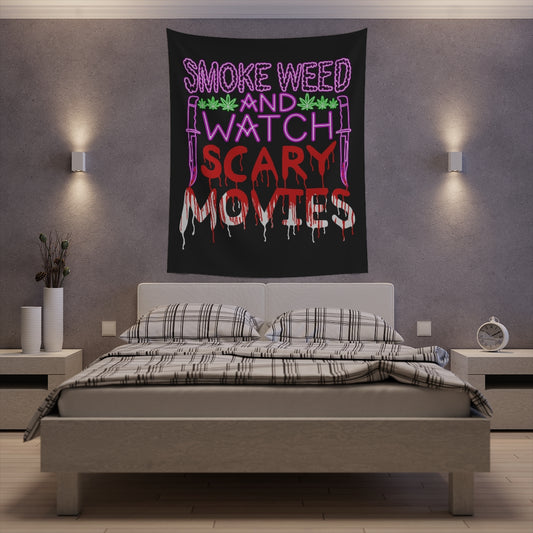 Watch Scary Movies Wall Tapestry - Last Light Apparel
