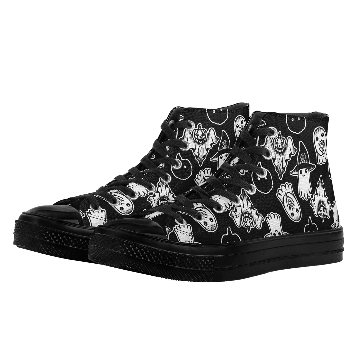 Spooky Ghosts High Top Canvas Shoes