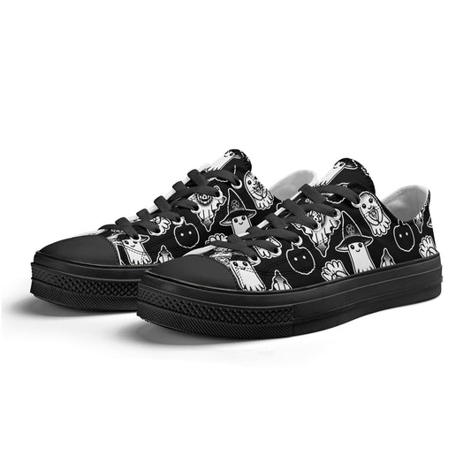 Spooky Ghosts Low Top Canvas Shoes