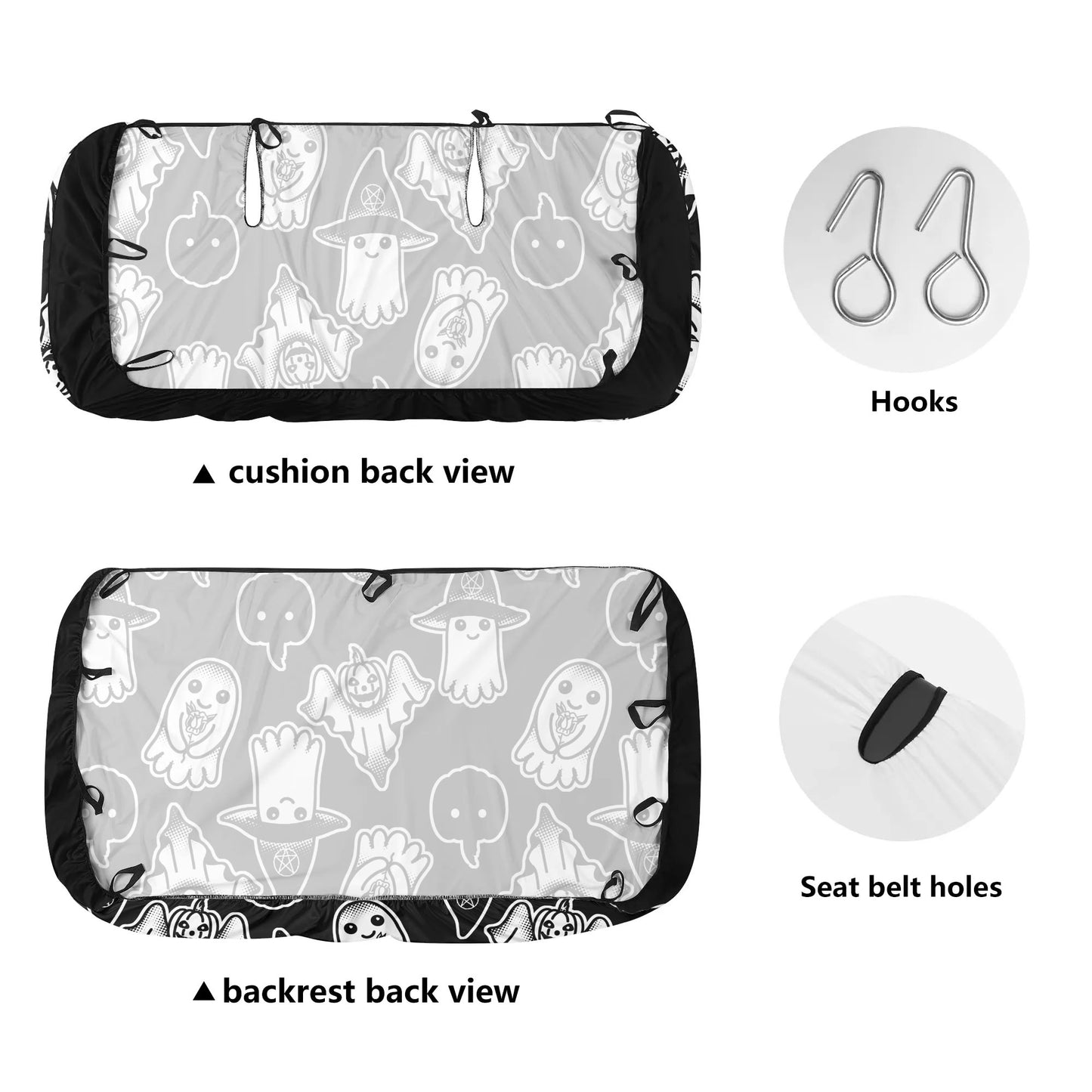 Spooky Ghosts Back Car Seat Cover