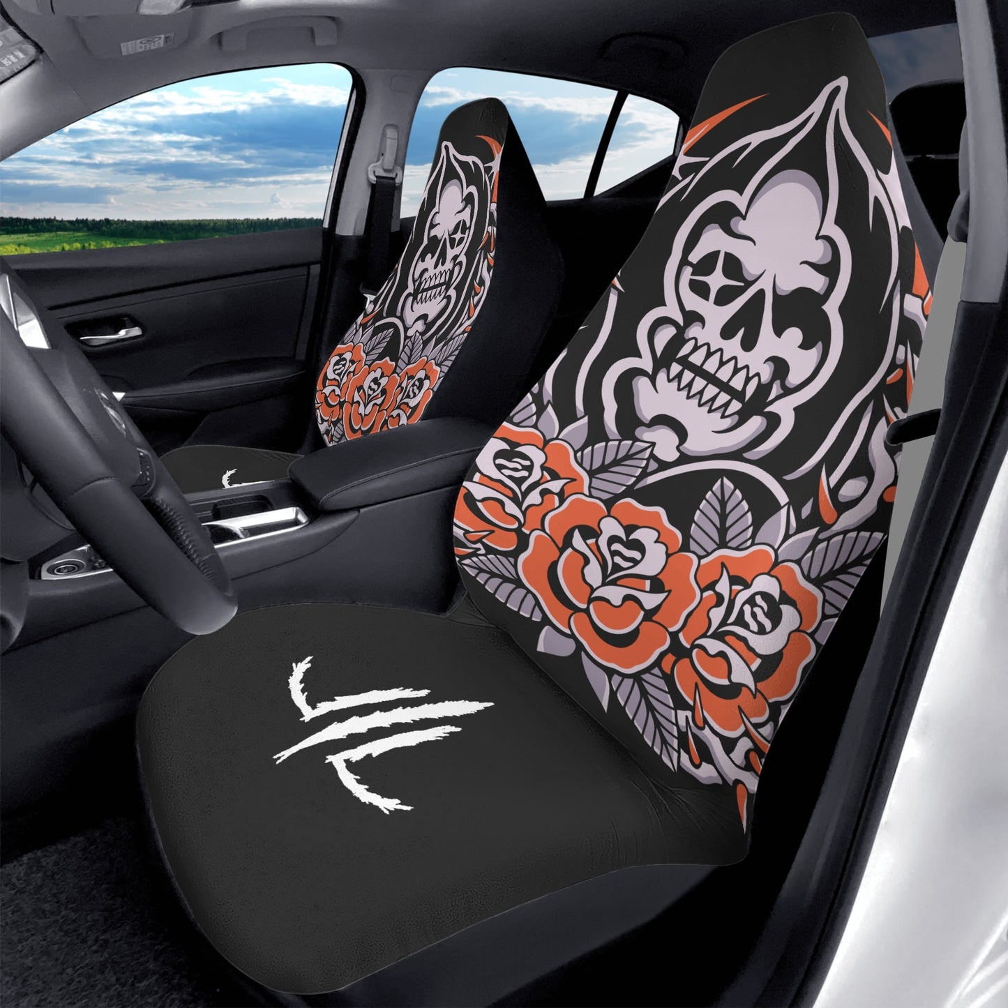 Reaper Roses Car Seat Covers (2 Pcs)