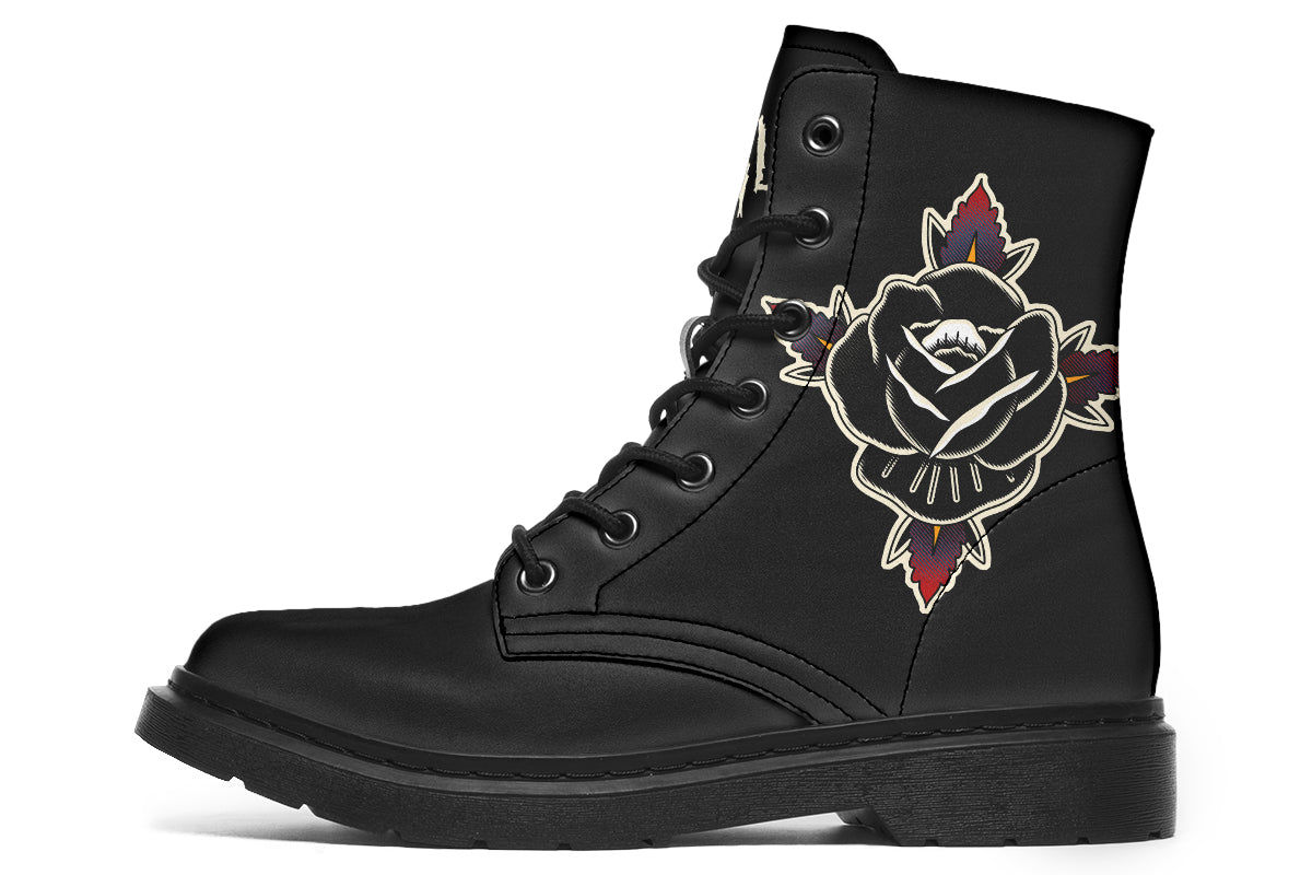 Black Rose Boots - Last Light Apparel