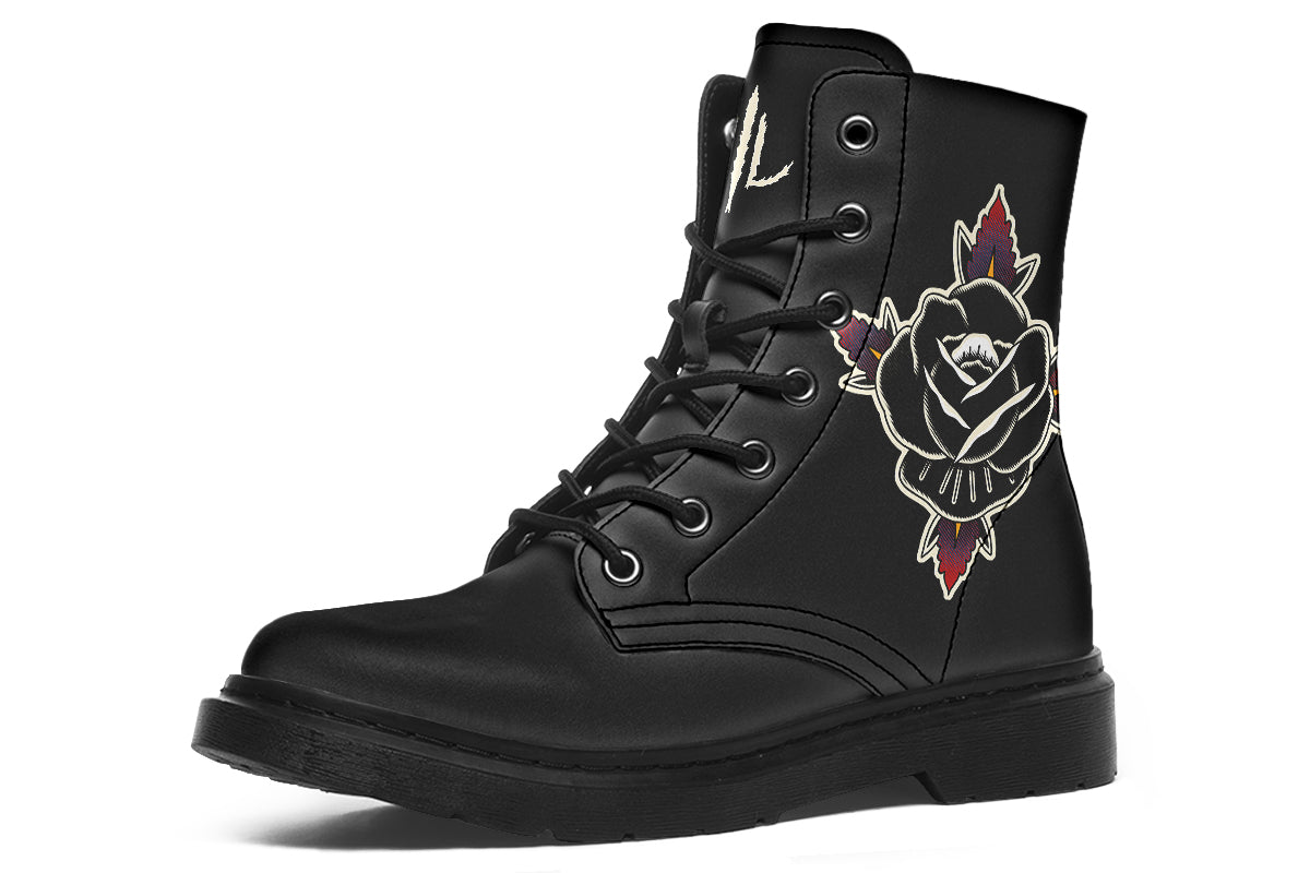Black Rose Boots - Last Light Apparel