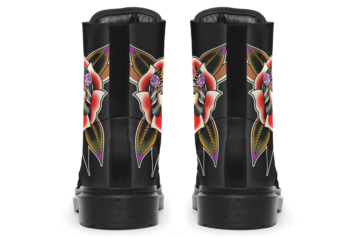 Blooming Girl Head Boots