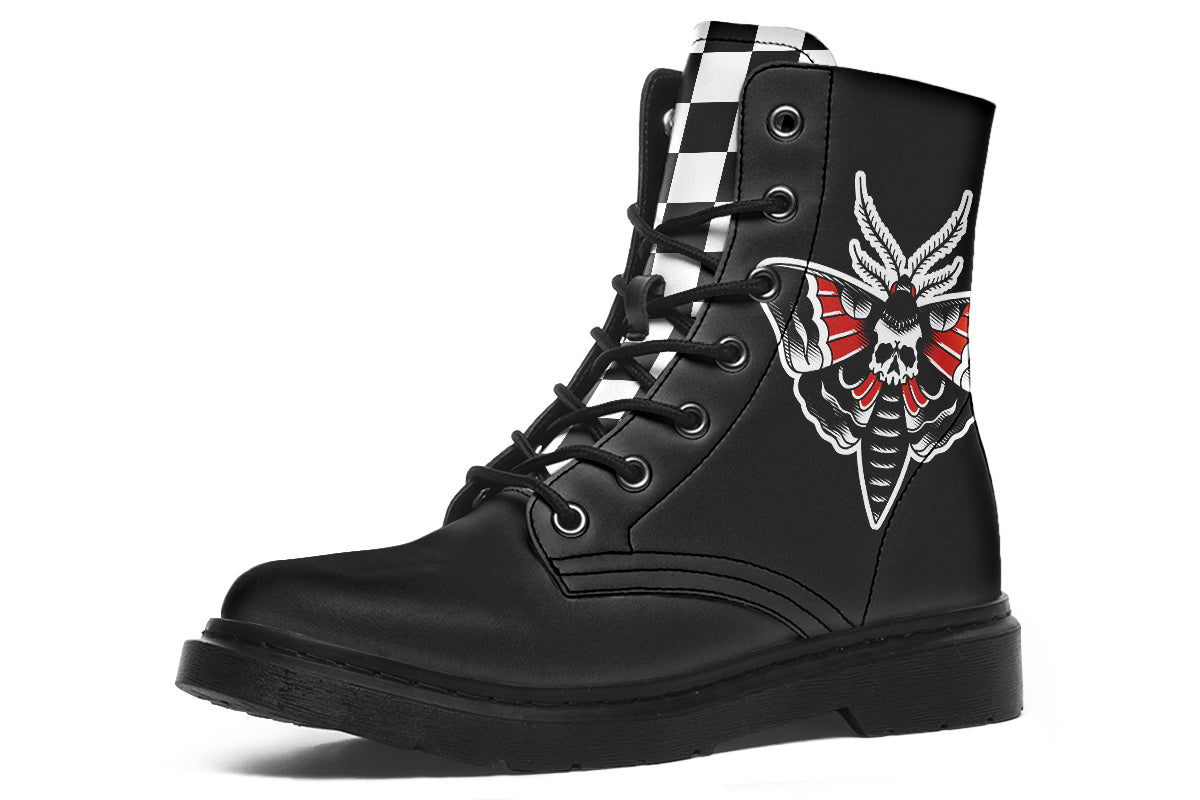 Checkered Death Moth Boots